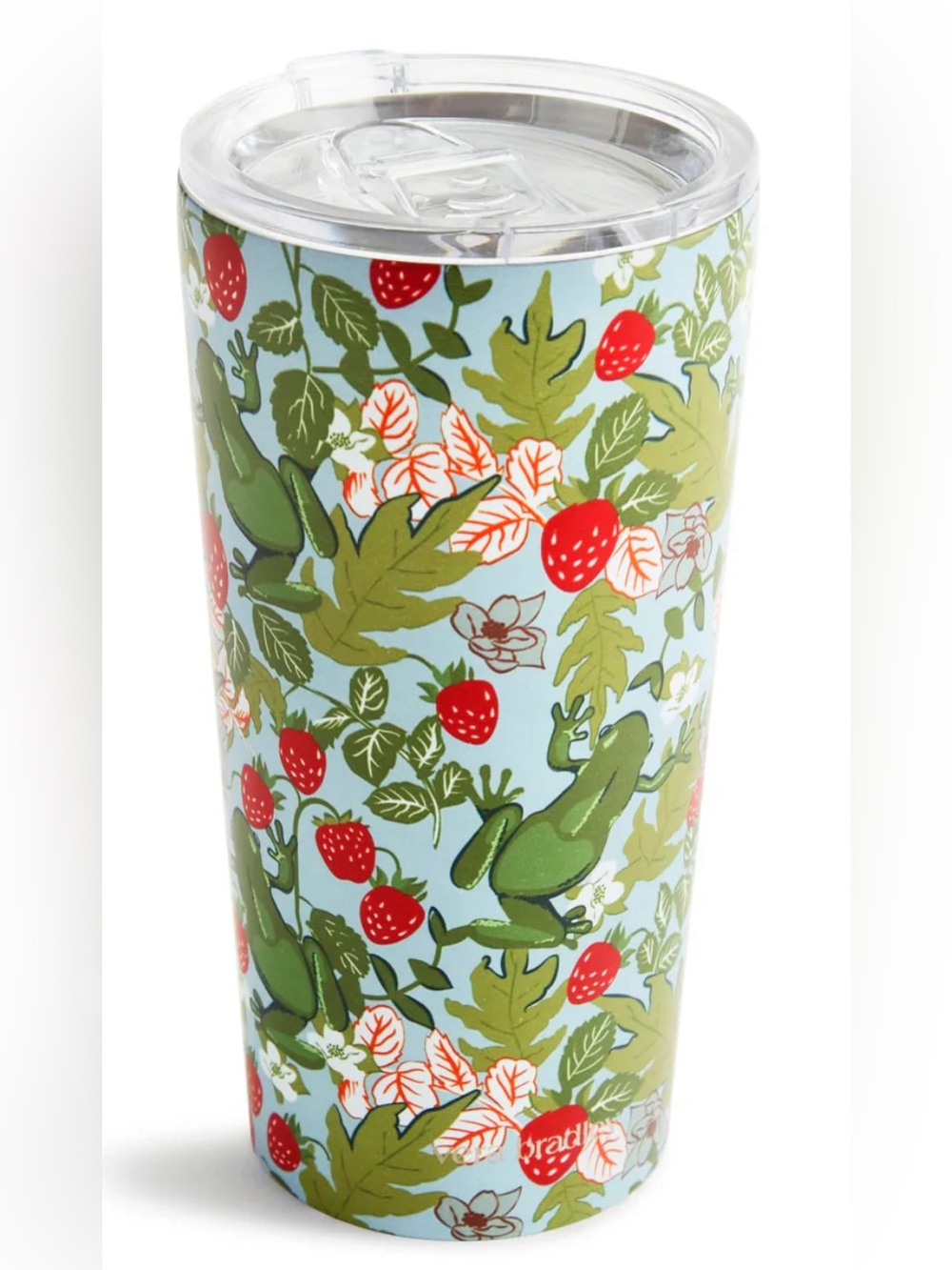 Vera Bradley 20oz Stainless Steel Tumbler Frogberry Garden Blue hot cup 20 oz
